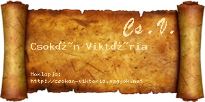 Csokán Viktória névjegykártya