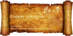 Csokán Viktória névjegykártya